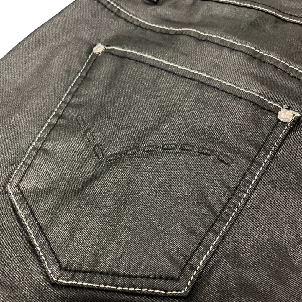 Angelino - Classic Fit - Wax Coated Black Jean -Style A18