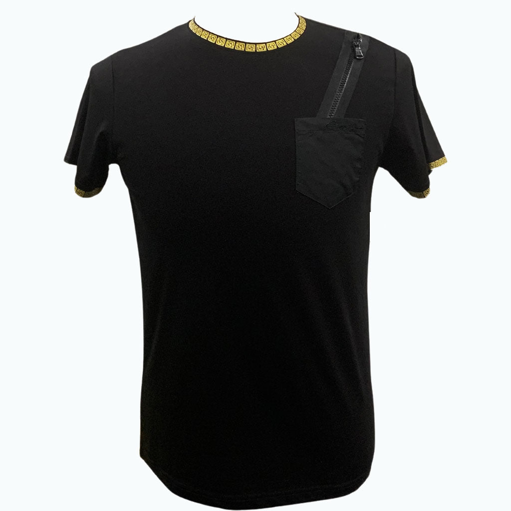 Angelino Black And Gold Ottimo Tee Shirt