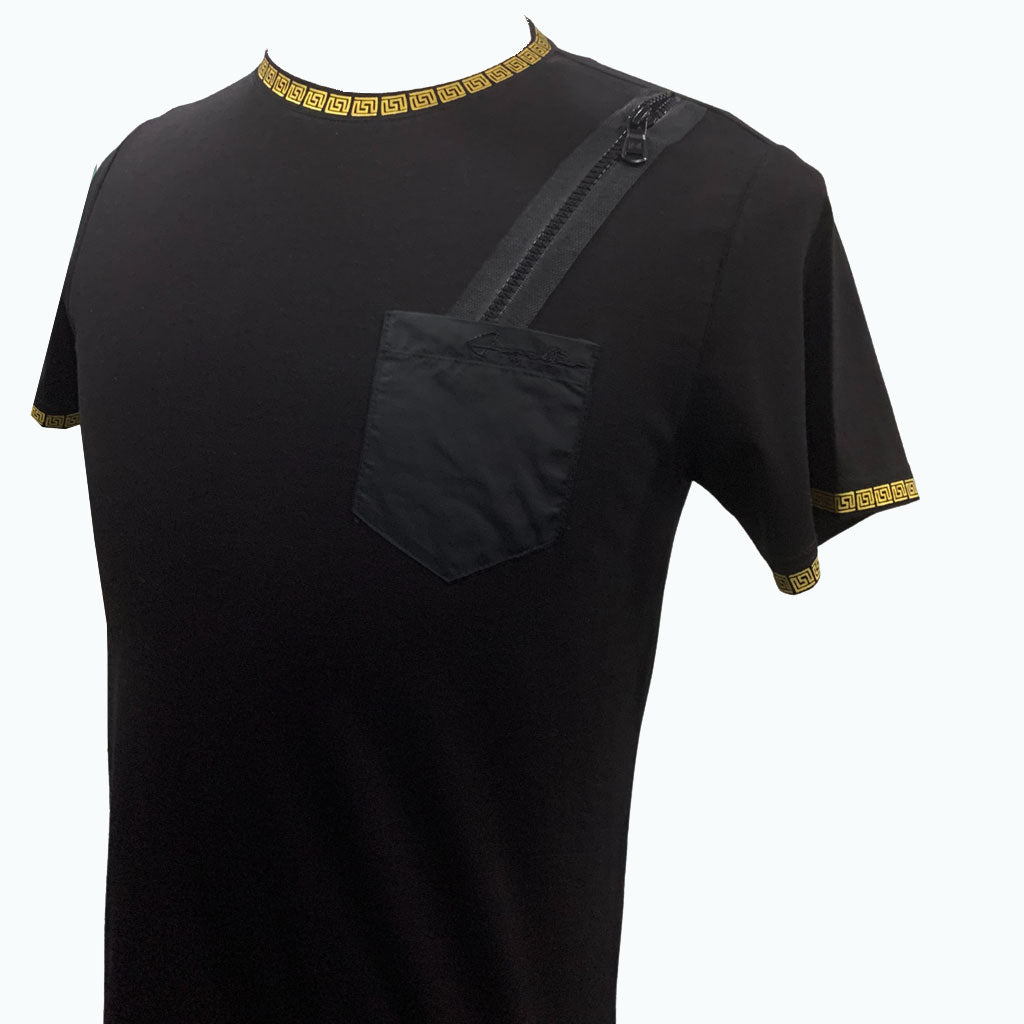 Angelino Black And Gold Ottimo Tee Shirt
