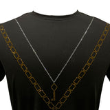 Angelino Black and Gold Chiave Tee Shirt