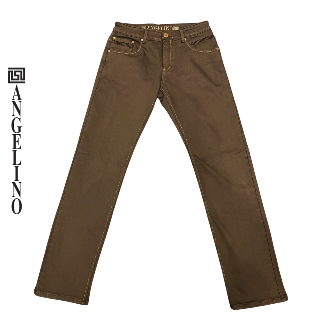 Angelino - Classic Fit - Brown Jeans -Style G18 – Lime Man