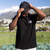 The Etorre Embroidered Peak Cap - Black