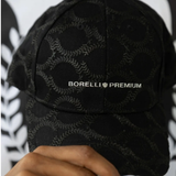 The Etorre Embroidered Peak Cap - Black