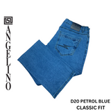 Angelino - Classic Fit -  Petrol Blue Jeans- D20