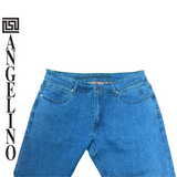 Angelino - Classic Fit -  Petrol Blue Jeans- D20