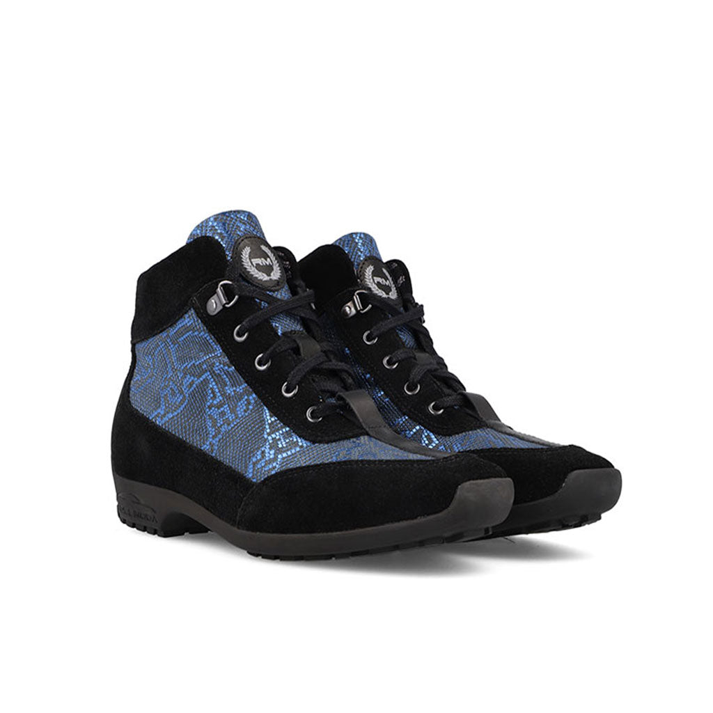 Rossimoda Cayenne Lagarto Sneaker-Blue & Black